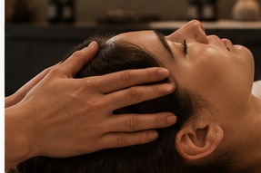 Shiro Abyhanga-indische Kopf-Nacken-Schultermassage